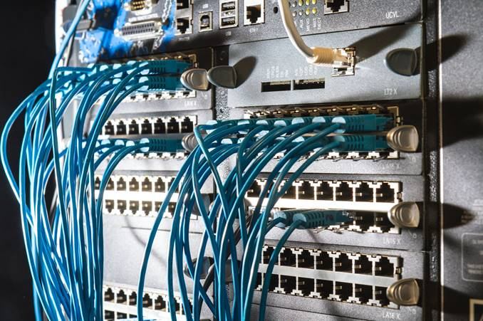 Network switches with CAT5 cable